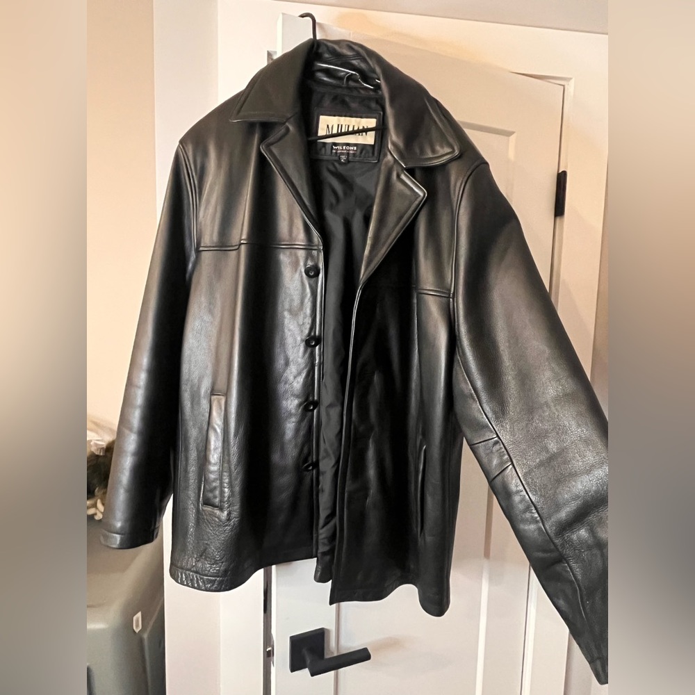 Vintage black leather mens XL M. JULIAN jacket